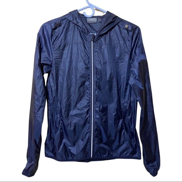 Nanette Lepore Navy Lightweight Convertible Jacket & Vest Windbreaker - Picture 4 of 11